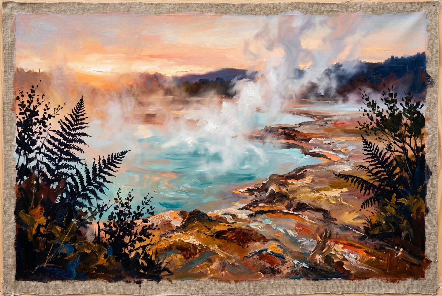 Geothermal Dawn, Rotorua by Aroha Whitiora