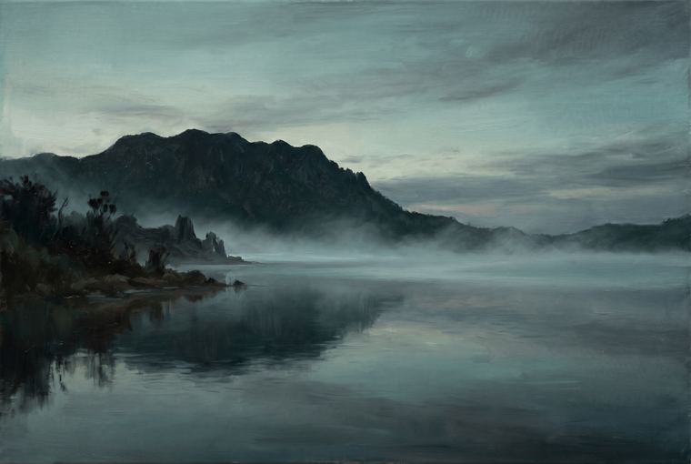Lake Tarawera Mist by Aroha Whitiora